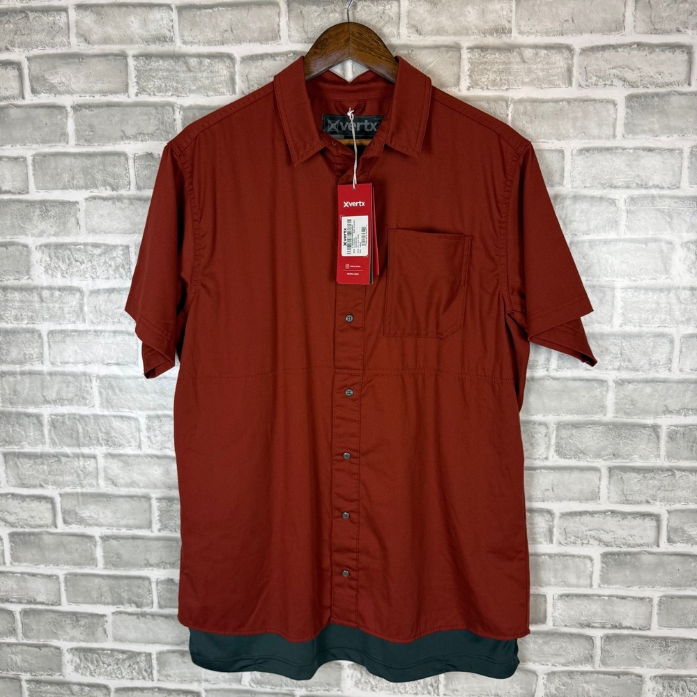 Vertx Guardian Shirt Mens Large Claymore Red Tactical CCW Button Up VTX1432 NWT